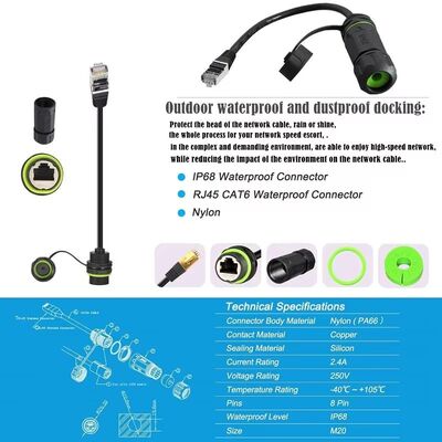 Starlink Gen3 Mini Ethernet Adapter 25CM câble d'extension d'accouplement RJ45 étanche à l'eau