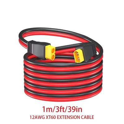 100cm 12 AWG XT60 câble de montage de panneau XT90 câble mâle à femelle générateur solaire / batterie LiPo / adaptateur de drone FPV