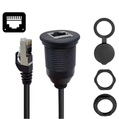 Câble d'extension réseau Ethernet RJ45 étanche Cat6 mâle à femelle, 1 mètre