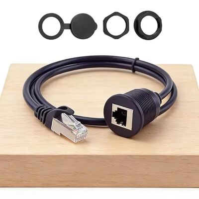Câble d'extension réseau Ethernet RJ45 étanche Cat6 mâle à femelle, 1 mètre