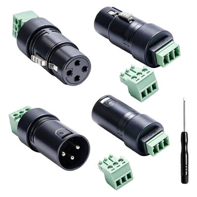XLR 3 broches prise à vis terminaux de convertisseur de rupture audio adaptateur pour haut-parleur microphone stage Lighting Mixer