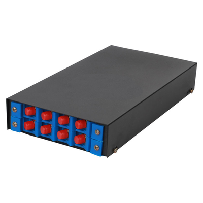 4 8 12 24 ports 19" mur de boîte de jonction de connecteur de St de Sc LC de la fibre FC ou bâti de support optique
