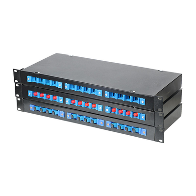4 8 12 24 ports 19" mur de boîte de jonction de connecteur de St de Sc LC de la fibre FC ou bâti de support optique