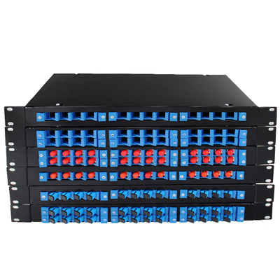 4 8 12 24 ports 19" mur de boîte de jonction de connecteur de St de Sc LC de la fibre FC ou bâti de support optique