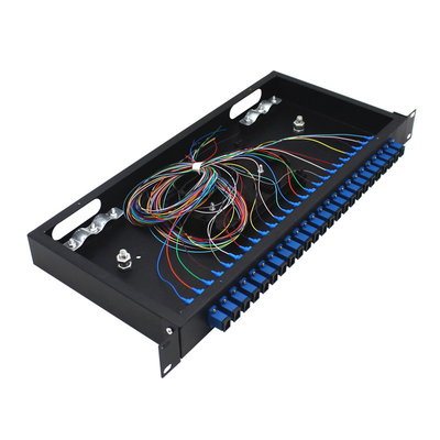 4 8 12 24 ports 19" mur de boîte de jonction de connecteur de St de Sc LC de la fibre FC ou bâti de support optique