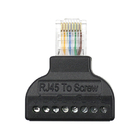 RJ45 mâle 8P8C à 8 Pin Screw Terminal Block Adapter pour la solution visuelle de télévision en circuit fermé