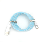 Pin LED de Pogo allumant la corde enroulée de remplissage magnétique lumineuse 100cm de câble d'USB