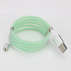 Pin LED de Pogo allumant la corde enroulée de remplissage magnétique lumineuse 100cm de câble d'USB