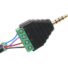 mâle audio Jack Female Plug de l'écouteur 3-Pole stéréo de 3.5mm à l'adaptateur de TB de vis