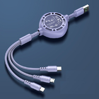 Le type de remplissage rapide données d'USB de câble de C 5A chargent la corde liquide de silicone 20cm 100cm extractibles