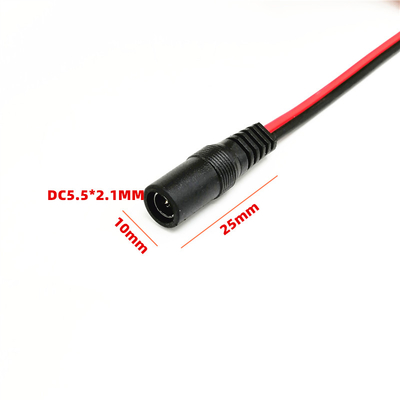5.5mm x 2.1mm mâle de câble d'extension de tresse d'alimentation CC de 10 pouces (30cm)