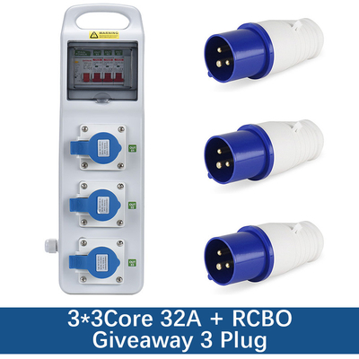 C.A. électrique en plastique 220v -250v 16A de boîte de la prise IP67 électrique extérieure imperméable