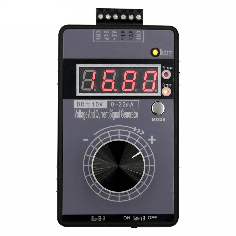 simulateur actuel de source du signal -10V 0-22mA de tension réglable de générateur de signaux de 0-5V 0-10V 4-20mA