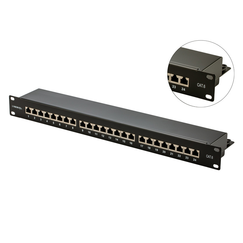 24 pouces Rackmount gauches X 1U du tableau de connexions de Pacthpanel UTP RJ45 Cat6 19