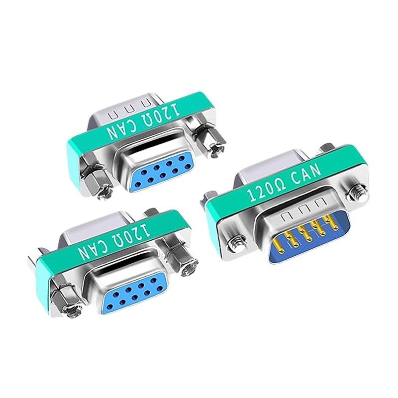 Connecteur DB9 mâle vers femelle pour conversion CAN Bus Port série Résistance de terminaison intégrée de 120 ohms 1