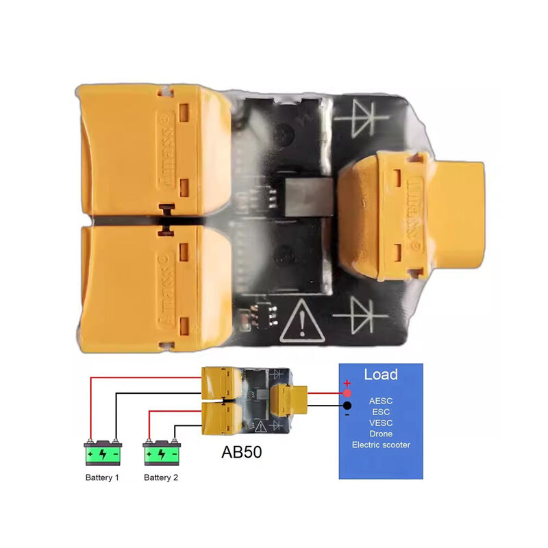 Connecteur XT60 Adaptateur de charge à double batterie Plaque parallèle avec commutation automatique pour batterie LiPo de drone RC