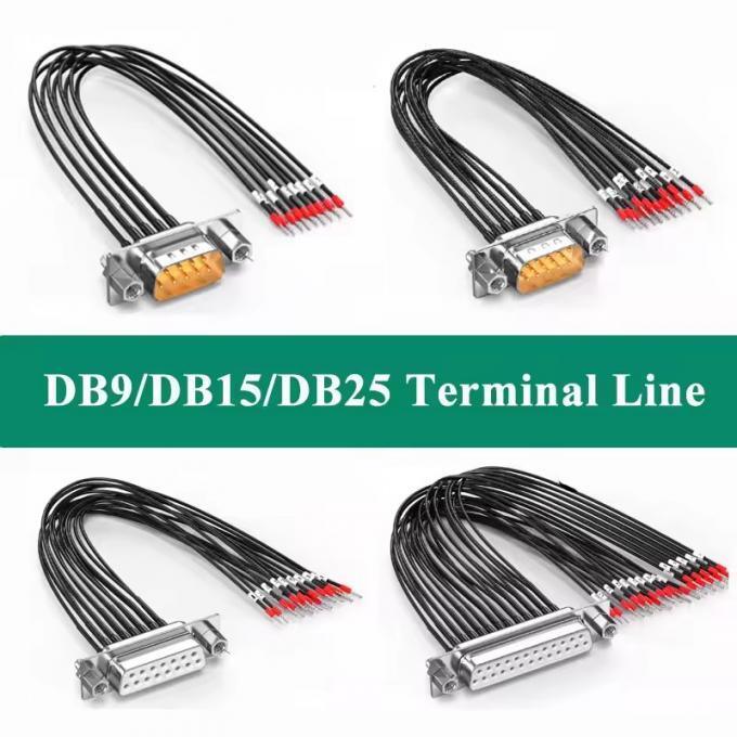 Câble de connecteur DB15/DB9/DB25 avec Tube numérique, Port série 26awg 15 broches, fil double blindé